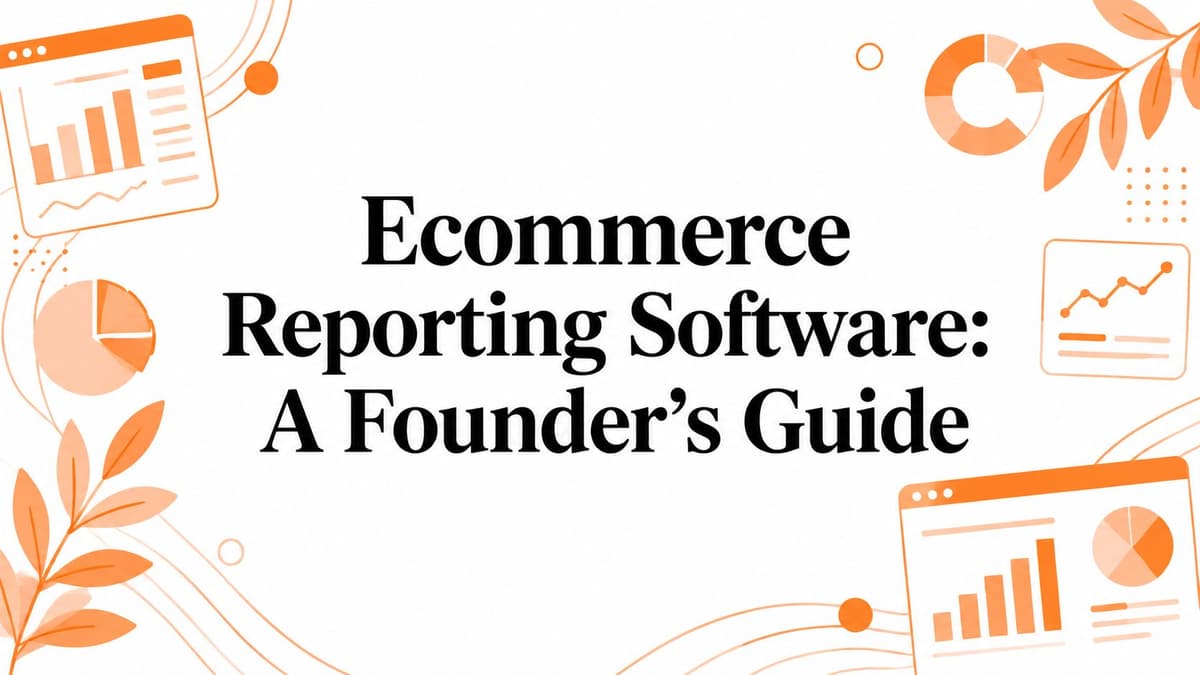 Ecommerce Reporting Software: A Founder's Guide