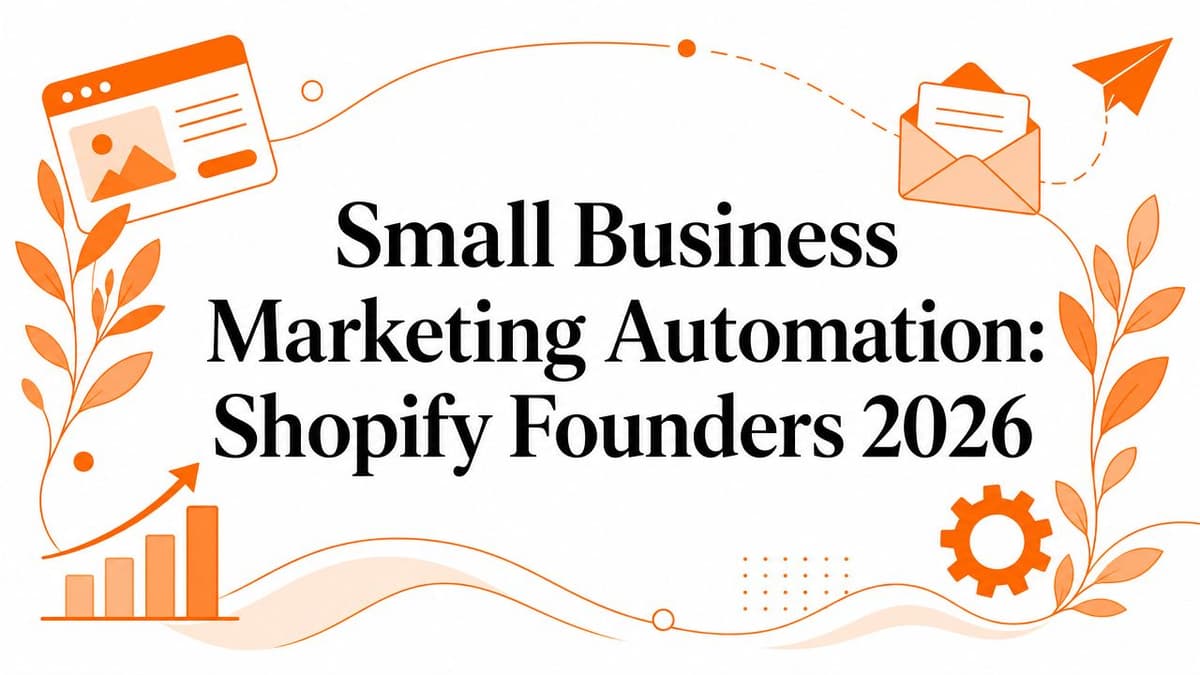 Small Business Marketing Automation: Shopify Founders 2026