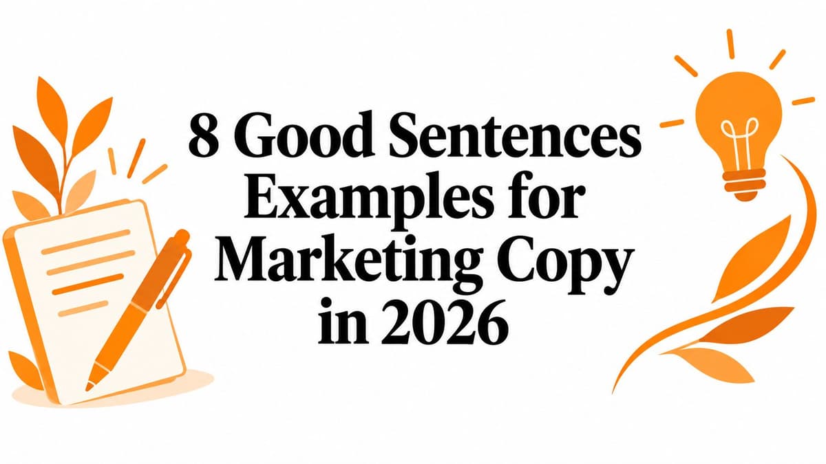8 Good Sentences Examples for Marketing Copy in 2026